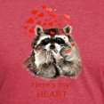 thumbnail image 3 of CafePress - Here's My Heart Cute Raccoon Blowing Kisse T Shirt - Mens Tri-blend T-Shirt, 3 of 4