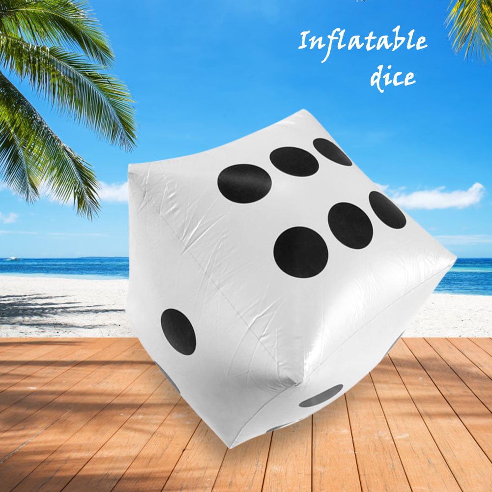 35cm PVC Inflatable Dice Games Entertainment Prop Blow-Up Cube Big Dice Toy 