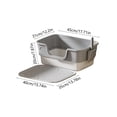 thumbnail image 3 of Eolstice Semi Enclosed High Sided Litter Box, Splash Proof Design, Ample Space for Large Cats, for Felines under 20 lbs, Covered Easy Clean Toilet, 3 of 6