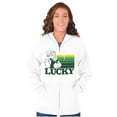 thumbnail image 4 of Popeye The Sailor Man Lucky St Paddys Zip Up Hoodie Men's Women's Brisco Brands M, 4 of 6