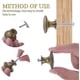 thumbnail image 4 of 12-pack vintage chic antique brass knobs for kitchen cabinet doors round 30mm, 4 of 5