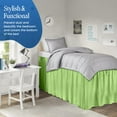 thumbnail image 2 of 32 Inch Drop Twin XL Dorm Bed Skirt Sage Ruffled Pattern Microfiber Made, 2 of 7