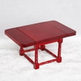 thumbnail image 3 of Mesa de comedor plegable en miniatura con forma de casa de muñecas, madera roja vintage, 3 of 3