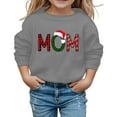 thumbnail image 4 of gcong Christmas Sweatshirt for Kids Girls Long Sleeve Crewneck Pullover Santa Claus Reindeer Print Sweat Shirt Toddler Winter Shirt Fall Tops, 4 of 5