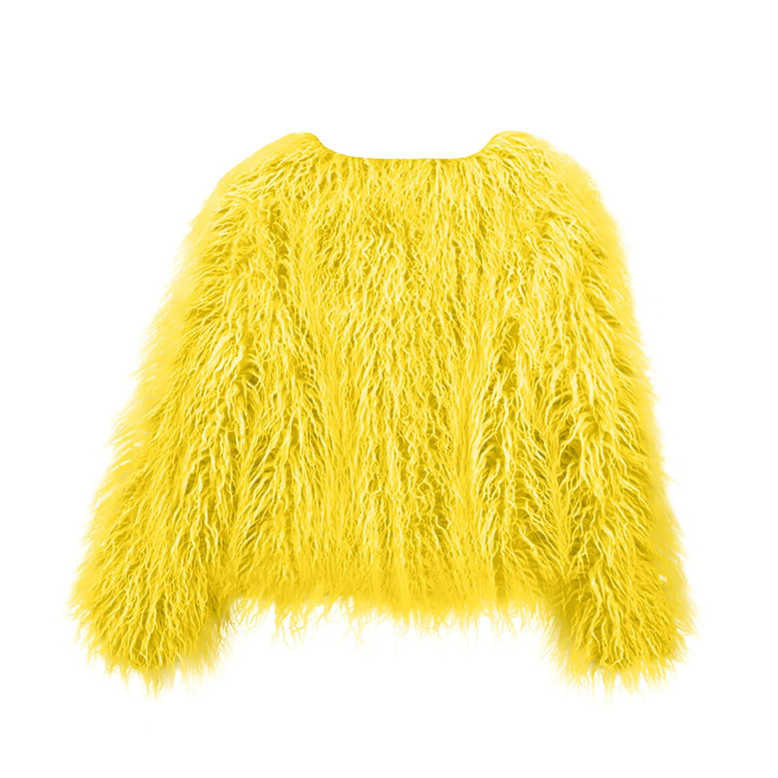 JGGSPWM Women's Cozy Shaggy Faux Furry Winter Outwear: Warm Long