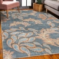 thumbnail image 3 of Paisley Decorative Rug, Traditional Floral Like Pattern Curvy Design Oriental Flower Pointy Leaves, Quality Carpet for Bedroom Dorm and Living Room, 6 Sizes, Slate Blue, by Ambesonne, 3 of 4