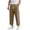 Coffee, variant on Bxsruta Men's Drawstring Cropped Pants Relaxed Fit Casual Summer Trousers with Front Pockets