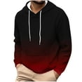 thumbnail image 5 of Tauxra Hooded Sweatshirt Men, Long Sleeve Flannel Shirt with Pocket and Drawstring, Men's Printed Hooded Sweatshirt, 5 of 5