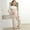 Beige, variant on DAETIROS Girls Pajama Set 2-Piece Loungewear with Ruffle Trim & Ribbed Pants, Ultra Soft Sleepwear and Play Outfit for Kids Kids, Pink Sizes 1-2T to 9-10Y,Size 5-6 T