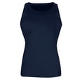 thumbnail image 5 of WULMLEO High Neck Tank Top for Women Ribbed Casual Tops for Summer Layering Navy XL, 5 of 5