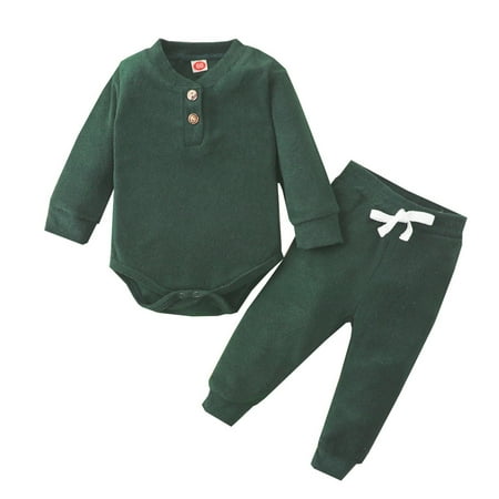 

Qufokar Yallet Bbay Clothes Baby Twin Clothes Boys Baby Girls Boys Winter Long Sleeve Solid Shirt Tops Pants 2Pcs Outfits Toddler Clothes Set