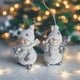 thumbnail image 1 of Ireezec Christmas Snowman Ornament Handmade Resin Decor for Indoor Holiday Mantel Shelf Tabletop Winter Snowman Figurine Festive Home Decorations Gift, 1 of 3