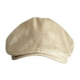 thumbnail image 3 of Boina estilo británico retro para hombre y mujer, gorro de vendedor de periódicos, gorro de taxista Beige, 3 of 8