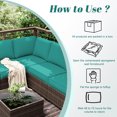 thumbnail image 5 of HONEY HOME 14 Piece Patio sectional cushions relacement set, 4" Outdoor Furniture Couch Cushion Fits 6-Seat Sectional Rattan Conversation Set, Waterproof, Fade-Resist, 5 of 7