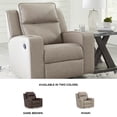 thumbnail image 3 of Bowery Hill Faux Leather Contemporary Pull-tab Reclining Motion Pebble Recliner, 3 of 9