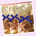 thumbnail image 5 of 50 Pack Blue Satin Ribbon Twist Tie Bows for Treat Bags, Gift Bags, Bakery Candy Bags and Package Decorating Ribbon Bow, Bowknot for Gifts, 5 of 8