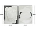 thumbnail image 4 of DecMode Contemporary Polystone Black and White Abstract Canvas Framed Wall Art, Set of 2 30"W x 40"H, 4 of 13