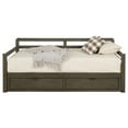 thumbnail image 7 of Modern Sofa Bed with 2 Storage Drawers, Wood Twin XL Size Storage Daybed with Trundle for Bedroom, Guest Room, No Box Spring Required, Grey, 7 of 7