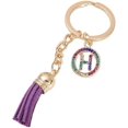 thumbnail image 3 of 26 Letters A-Z Decorative Alphabet Initial Charm Keychain for Women Girls Men Teenager Gift, 3 of 3