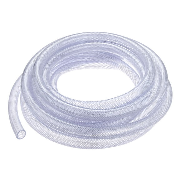 Uxcell tubo flexible trenzado claro de alta presión de 3/4" ID x 1" OD, 25 pies para agua, aceite, líneas de aire de dispensación