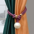 thumbnail image 3 of 2Pcs Curtain Strap Luxurious Magnetic Closure Adjustable Window Curtain Tieback Buckle Clip for Living Room, 3 of 7