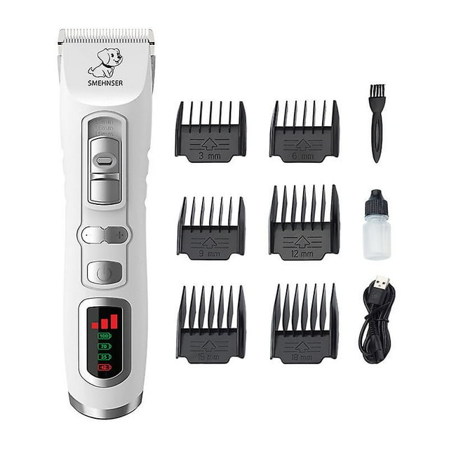 Professional Dog Clipper With Lcd Display,cordless Dog Cat Clipper, Detachable Ceramic Blade 4h Use