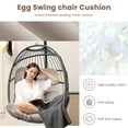 thumbnail image 7 of Egg Chair Cushion Replacement, Waterproof Hanging Basket Seat Cushion, U-Shape Swing Chair Cuhsion 37x49 Inches for Indoor Outdoor Patio Porch Furniture (Only Cushion), 7 of 7