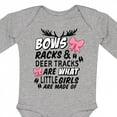 thumbnail image 4 of Inktastic Hunting Season Bows Racks & Deer Tracks Girls Long Sleeve Baby Bodysuit, 4 of 5