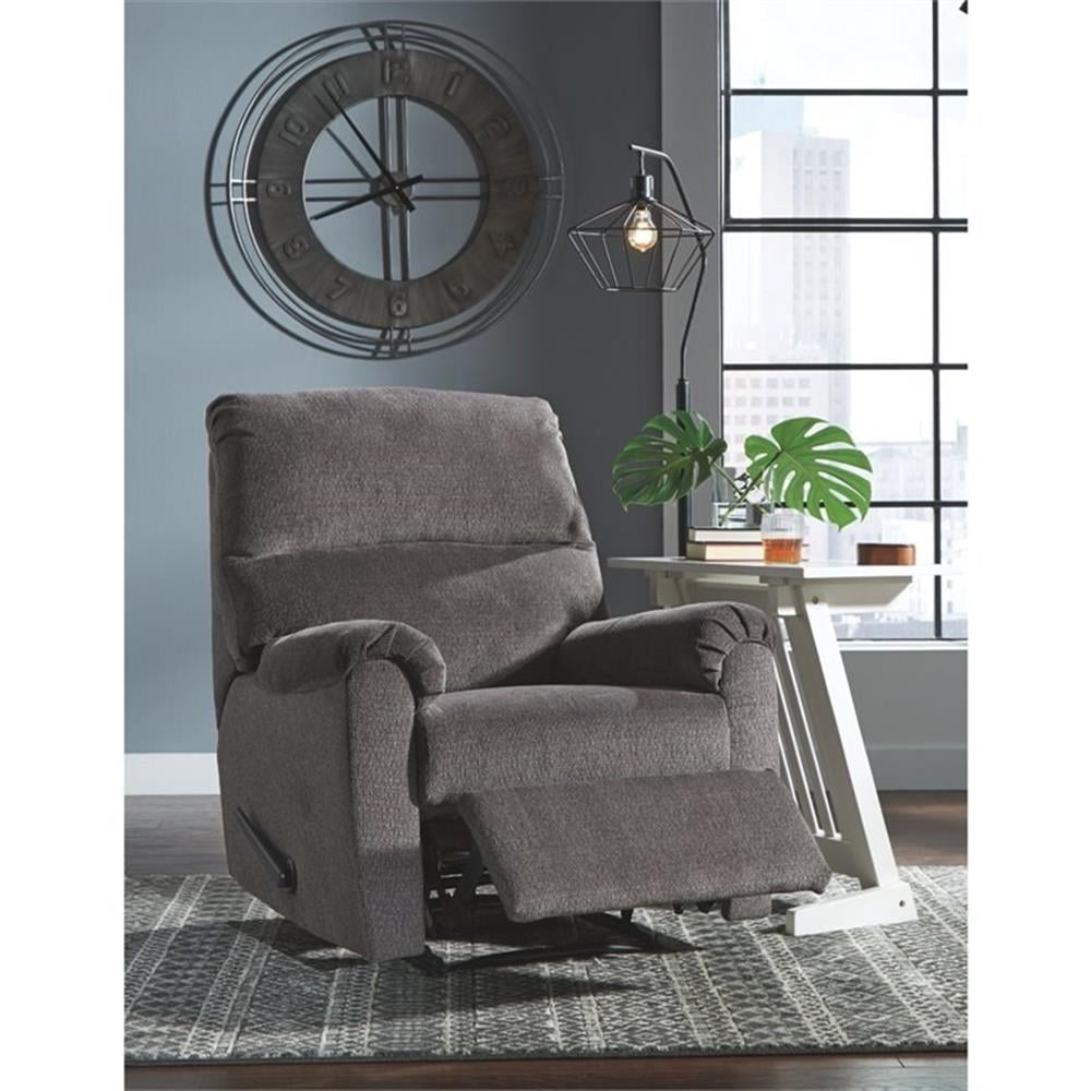 Signature Design by Ashley Nerviano Zero Wall Recliner in Gray