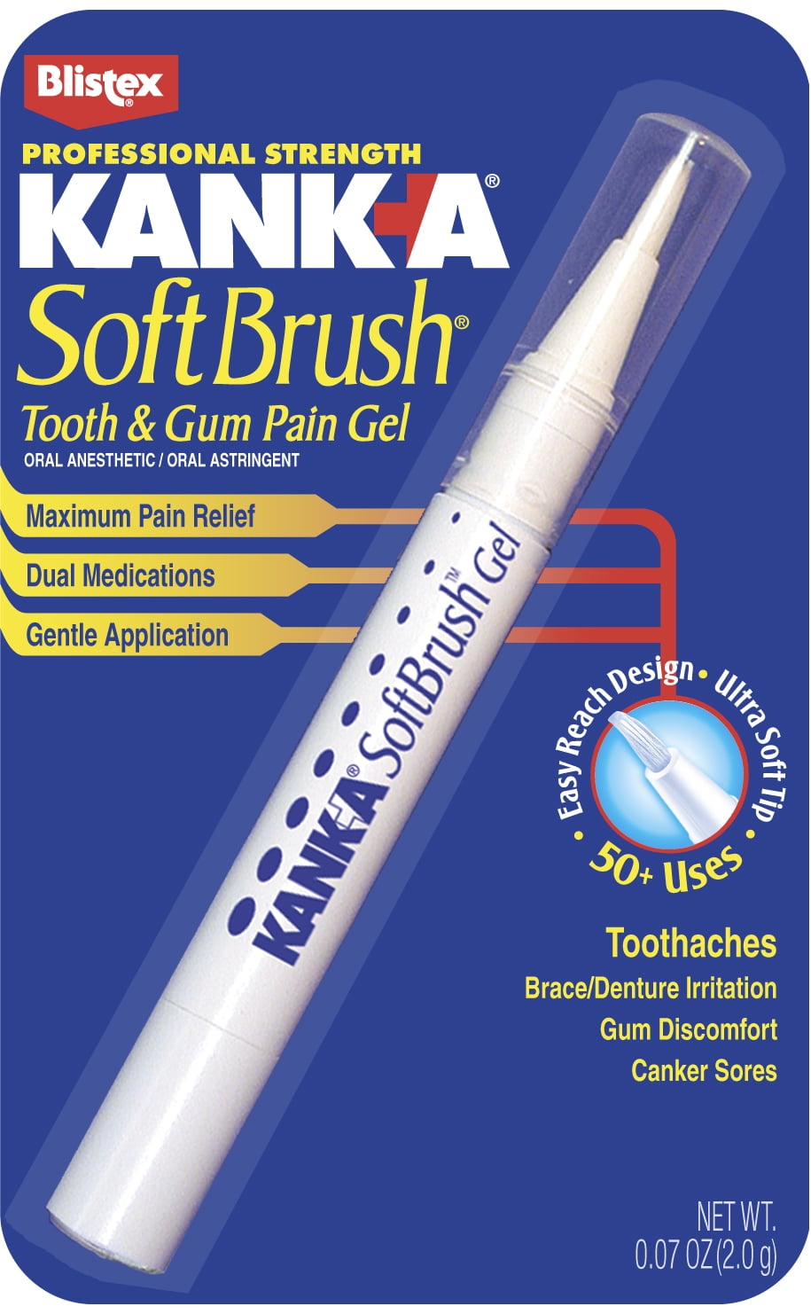 Kanka Maximum Strength Soft Brush Tooth and Gum Pain Gel, 0.07 oz