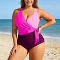 thumbnail image 2 of XEGLSBU Plus Size Swimsuit for Women Tankini Plus Size Swimsuit Floral Print Tankini with Bottoms and Supportive Underwire Hot Pink4 Size XL, 2 of 4