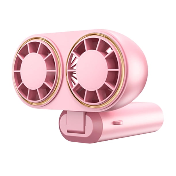 Ventilador de camping para exteriores, portátil, con dos salidas, versátil y potente. rosa
