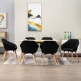thumbnail image 1 of vidaXL Dining Chairs 6 pcs Black Fabric, 1 of 5