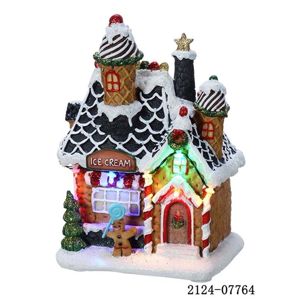 Holiday Time LED Musical Ice Cream Gingerbread House