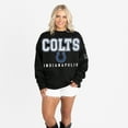 thumbnail image 4 of Women's Gameday Couture Black Indianapolis Colts Oversized Level Up Black Label Premium Fleece Sweatshirt, 4 of 6