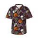 thumbnail image 1 of Fotbe Halloween With Skull Camisa Hawaiana para Hombre Unisex – Camisa Casual de Verano con Botones de Manga Corta de Algodón y Lino,Medium, 1 of 7