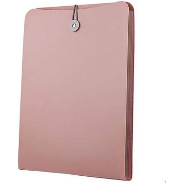 ANTIMAX Vertical Expanding Accordion Folder with 7 Pockets Paperwork Organizer Document Wallet Briefcase Business File Organizer Bag A4 Letter Size Elastic Rope Closure Chocolate