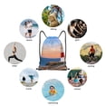 thumbnail image 6 of Honeii Lighthous1 Print Drawstring Backpack,Drawstring Bags String Backpack Gym Cinch Sack Backpack Sport Bag Draw-Medium, 6 of 6