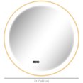 thumbnail image 3 of HOMCOM Miroir de Salle de Bain Rond à LED de 24 Pouces, Miroir de Courtoisie Mural, Or, 3 of 10