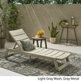thumbnail image 4 of Noble House Mahalo Outdoor Acacia Wood Chaise 2-Pc Lounge, 4 of 11