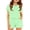 X98 Light Green, variant on Glisme Girls Outfit Set Solid Color Short Sleeve Crew Neck Tops With Shorts Outfit Summer Casual Girls Set Size 6-7 Years Dark Green