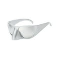 thumbnail image 2 of Gafas de sol para mujer, portátiles, estilo vintage, ligeras y modernas. Blanco, 2 of 9
