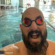 Open Water Swim Goggles {Bonfire  Revo Lens in Black Frame} Anti Fog Lenses, Silicone In-Socket Eye Cups, Four Interchangeable Nose Bridges and Adjustable Strap