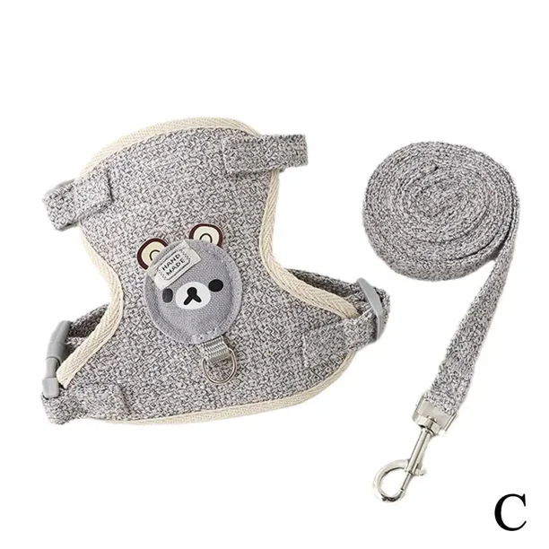 Precioso chaleco para mascotas pequeñas, correa para el pecho, correa para perros, suministro de tracción, arnés para caminar, arnés personalizado para mascotas, perro, conejo, gato, perro A0M2
