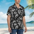 thumbnail image 2 of Lsque Hand Drawn Snake pattern Hawaiian Shirt for Men, Unisex Summer Beach Casual Short Sleeve Button Down Shirts-, 2 of 9