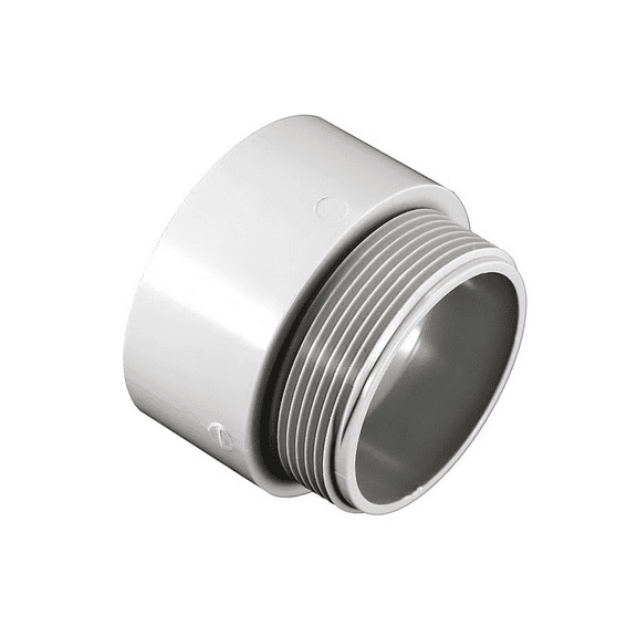 Male Adapter, 4 In Conduit, PVC, 3-3/4 In L