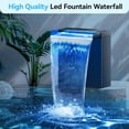 thumbnail image 2 of POPOSOAP 12-Inch 304 Stainless Steel Pond Waterfall Spillway Kit with LED Lights, 660GPH Pump and 9.8ft Tubing, Complete Waterfall Filter System, 2 of 9