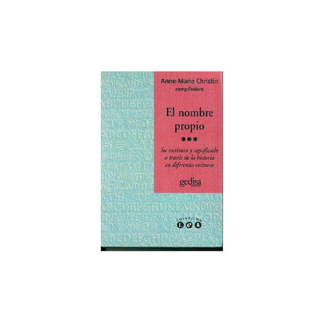 El nombre propio Gedisa 9788474327564