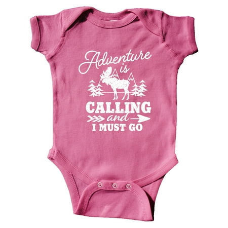 

Inktastic Adventure is Calling and I Must Go with Moose Gift Baby Boy or Baby Girl Bodysuit