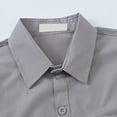 thumbnail image 4 of NIEWTR Classic Boys Long Sleeve Button Down Shirt Solid Oxford Dress Shirt for School Uniform Holidays and Formal Occasions Comfortable Cotton Blend Fabric（Grey,9-10 Years), 4 of 9